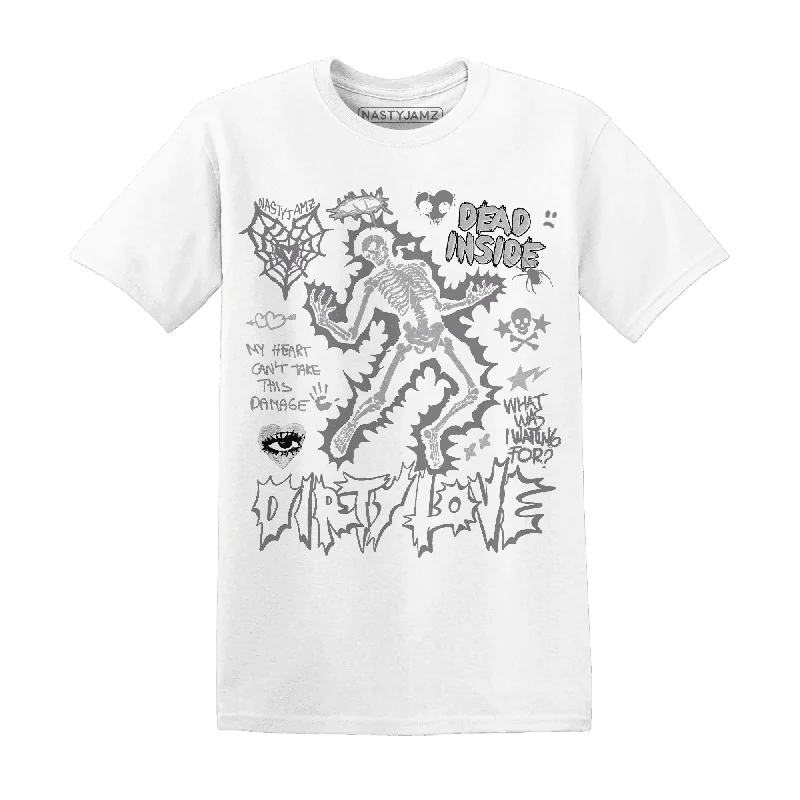 Cement Grey 3s NastyJamz T-Shirt Match Dirty Love Skull