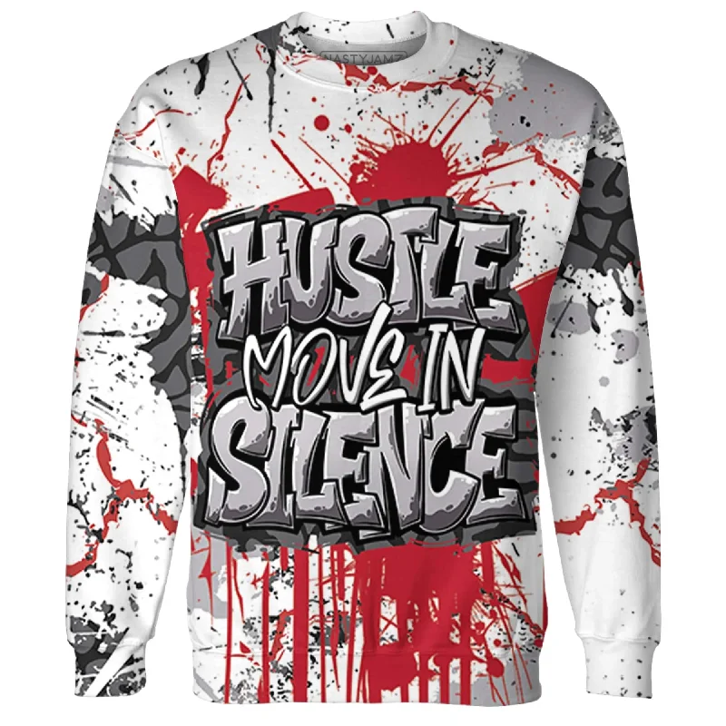 NastyJamz Cement Grey 3s Sweatshirt Match Hustle Move In Silence All-Over Print