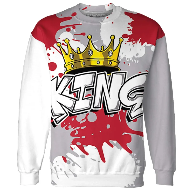 NastyJamz Cement Grey 3s Sweatshirt Match KING All-Over Print