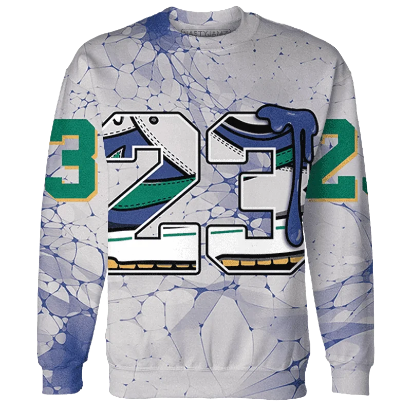 Dunk Hyper Royal Malachite NastyJamz Sweatshirt Match 23 Sneaker All-Over Print