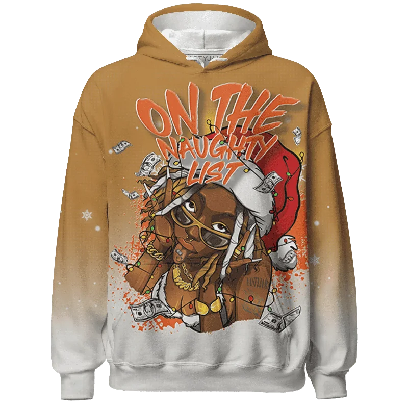 Dunk Low Retro Wheat Orange NastyJamz Hoodie Match Xmas Naughty List All-Over Print