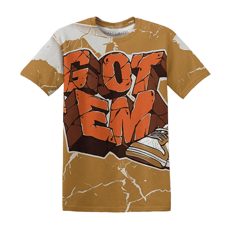 Urban-Inspired Unisex Fashion Trends Dunk Low Retro Wheat Orange NastyJamz T-Shirt Match Got Em All-Over Print