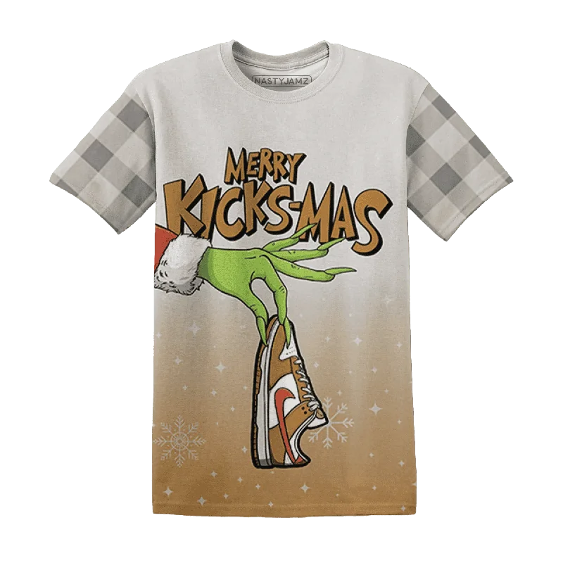 Chic And Casual Unisex Fashion Trends Dunk Low Retro Wheat Orange NastyJamz T-Shirt Match Merry Kicksmas All-Over Print