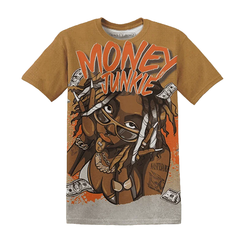 Fashion-Forward Unisex Apparel Dunk Low Retro Wheat Orange NastyJamz T-Shirt Match Money Junkie All-Over Print