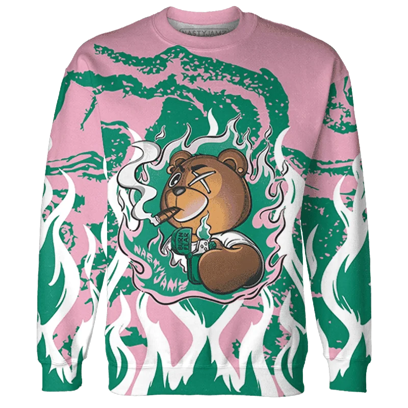 NastyJamz Dunk Pink Malachite Medium Soft Low Sail Sweatshirt Match BER Burn Fear All-Over Print