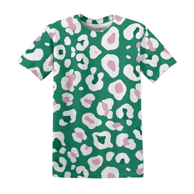 Relaxed-Fit Unisex Clothing Options NastyJamz Dunk Pink Malachite Medium Soft Low Sail T-Shirt Match Leopard Pattern All-Over Print