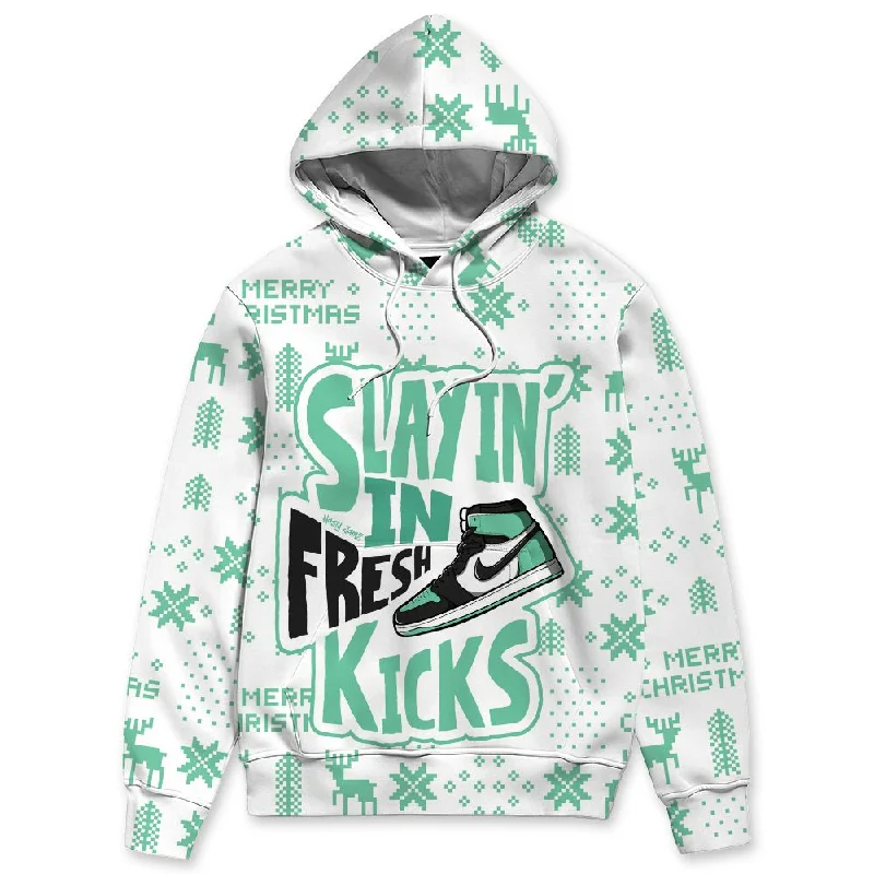 Green Glow 1s NastyJamz Hoodie Match Slayin Kicks All-Over Print