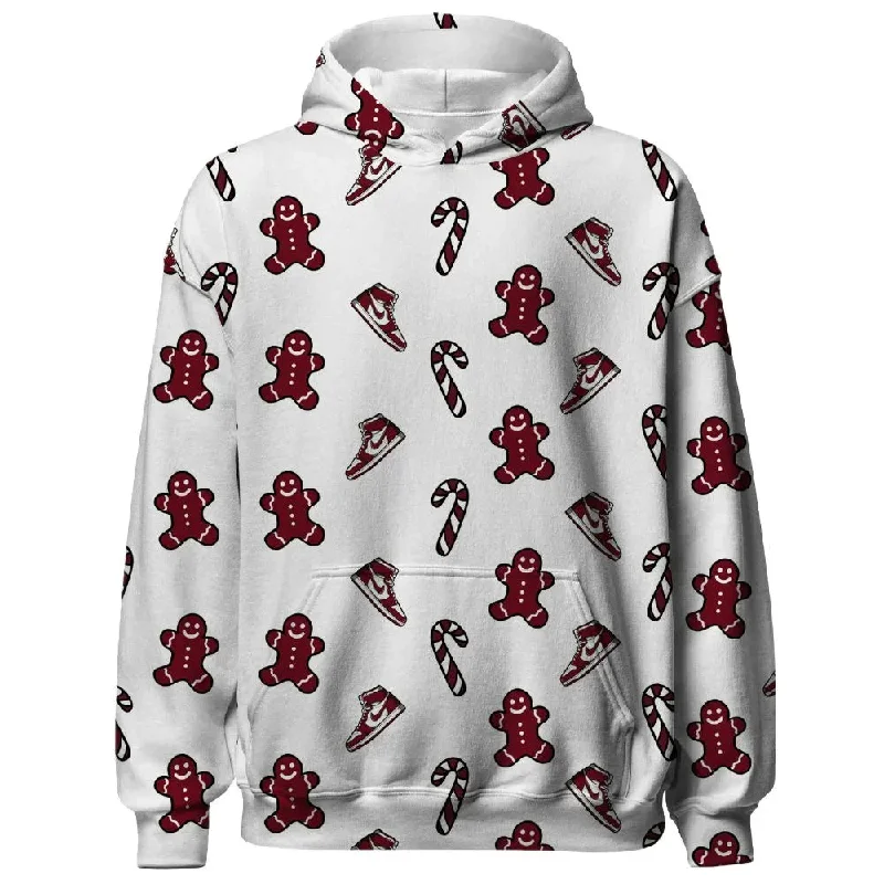 High White Team Red 1s NastyJamz Hoodie Match Candy Cookie Kicks All-Over Print