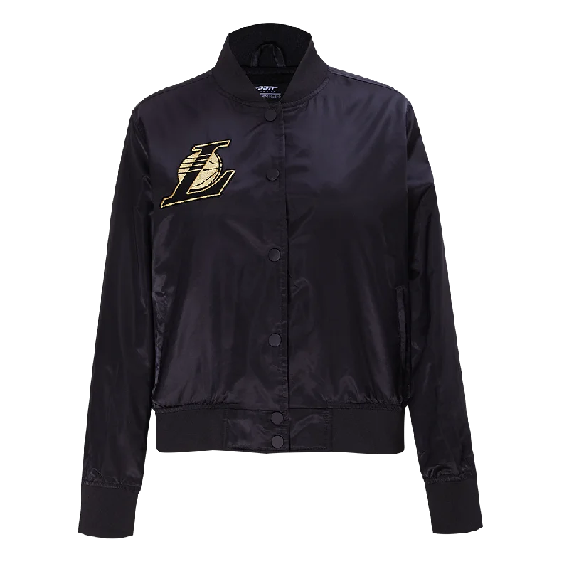 Lakers Womens Holiday Glam Satin Jacket