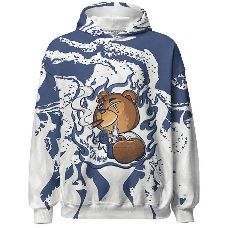 NastyJamz Low Diffused Blue 11s Hoodie Match BER Burn Fear All-Over Print