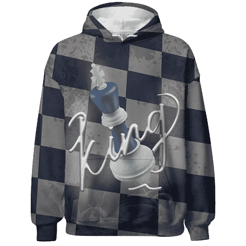 NastyJamz Low Diffused Blue 11s Hoodie Match Black King All-Over Print