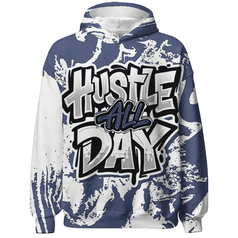 NastyJamz Low Diffused Blue 11s Hoodie Match Hustle All Day All-Over Print