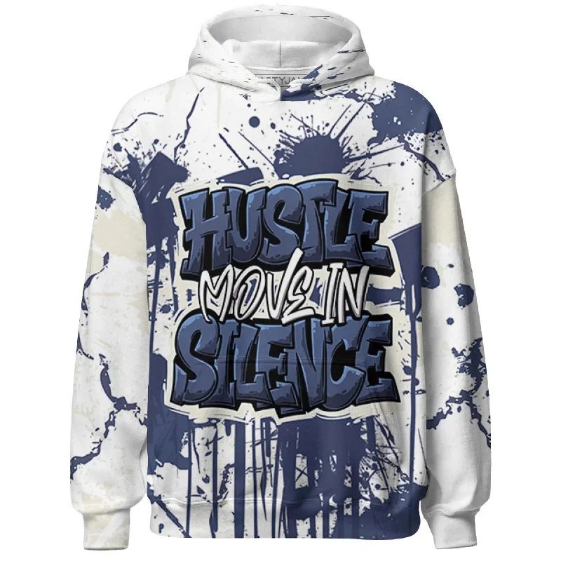 NastyJamz Low Diffused Blue 11s Hoodie Match Hustle Move In Silence All-Over Print