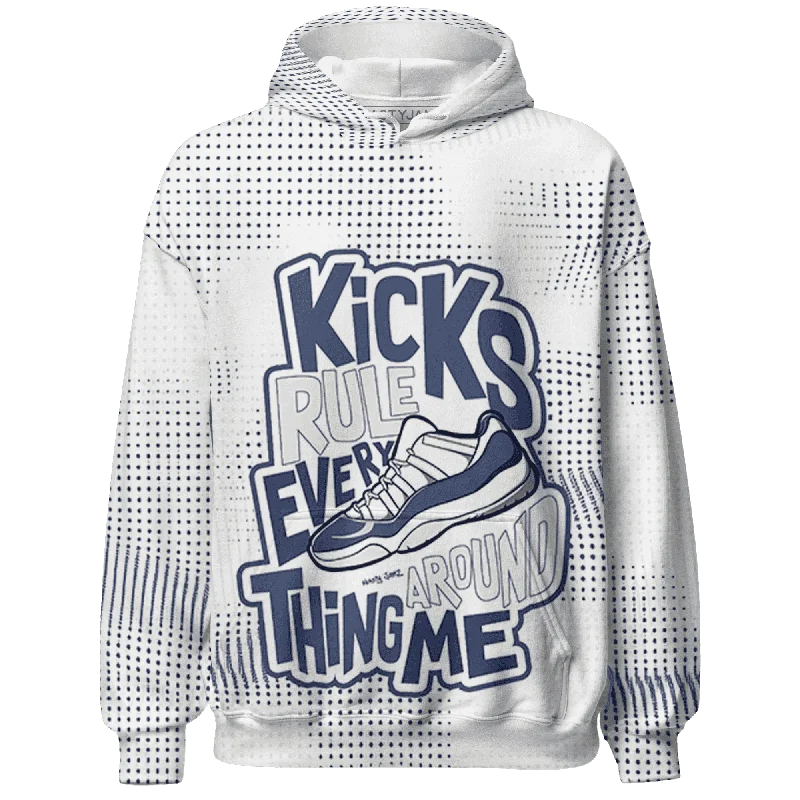 NastyJamz Low Diffused Blue 11s Hoodie Match Kicks Rule All-Over Print