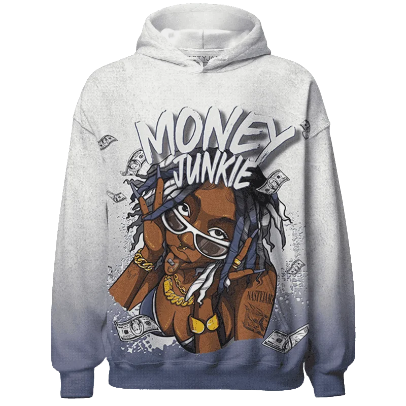 NastyJamz Low Diffused Blue 11s Hoodie Match Money Junkie All-Over Print