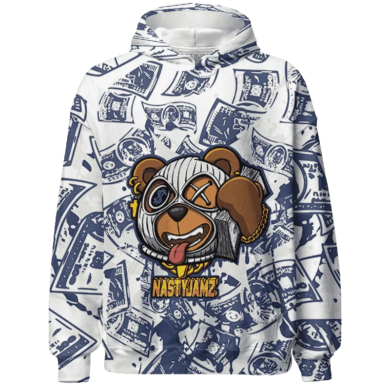 NastyJamz Low Diffused Blue 11s Hoodie Match Money Motive BER All-Over Print