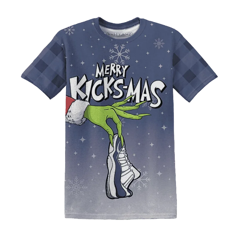 Minimalist Unisex Fashion Must-Haves Low Diffused Blue 11s NastyJamz T-Shirt Match Merry Kicksmas All-Over Print