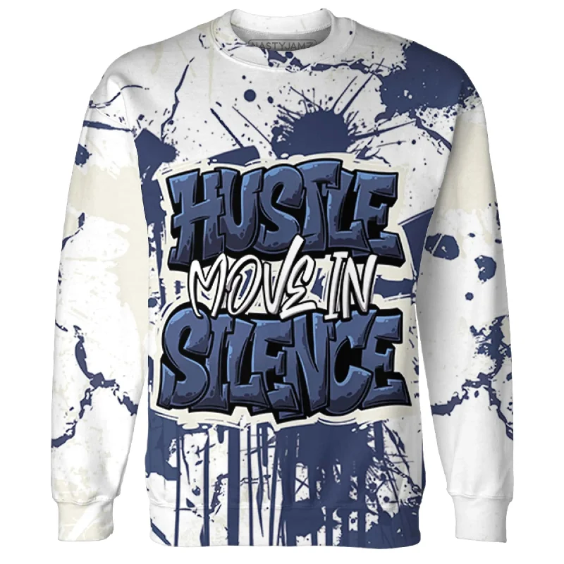 NastyJamz Low Diffused Blue 11s Sweatshirt Match Hustle Move In Silence All-Over Print