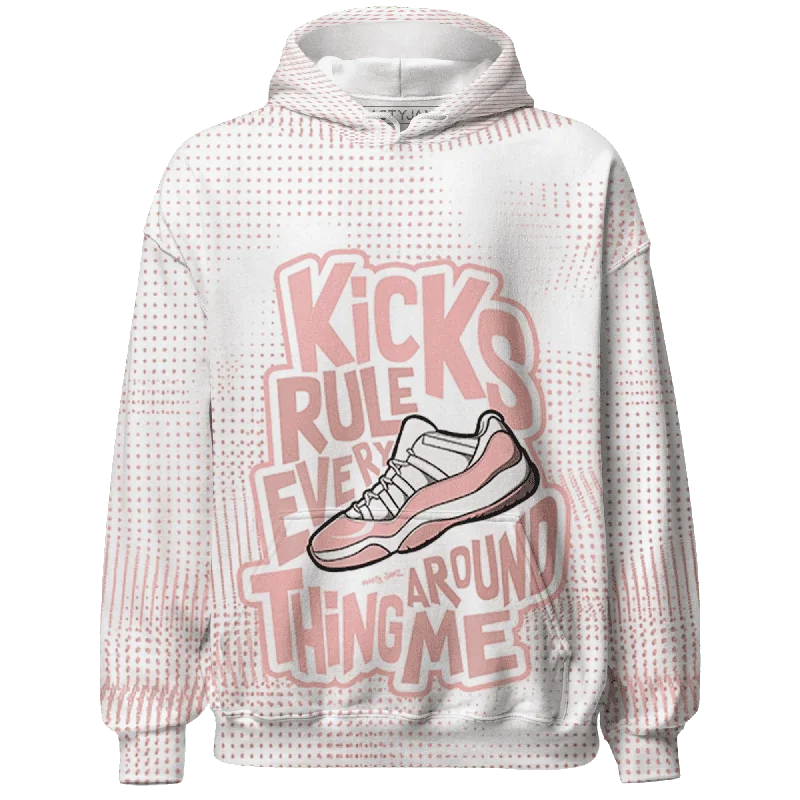 NastyJamz Low Legend Pink 11s Hoodie Match Kicks Rule All-Over Print