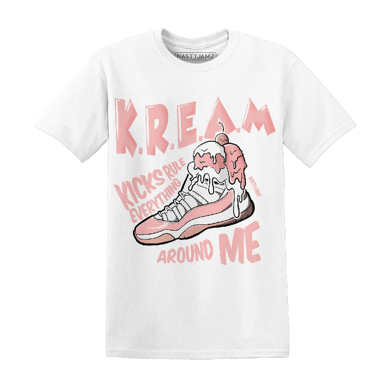 NastyJamz Low Legend Pink 11s T-Shirt Match Kream Sneaker