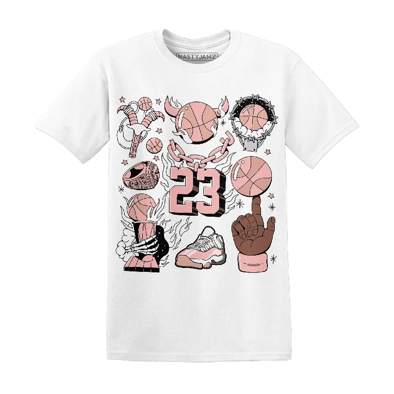 NastyJamz Low Legend Pink 11s T-Shirt Match Neclaces Number 23