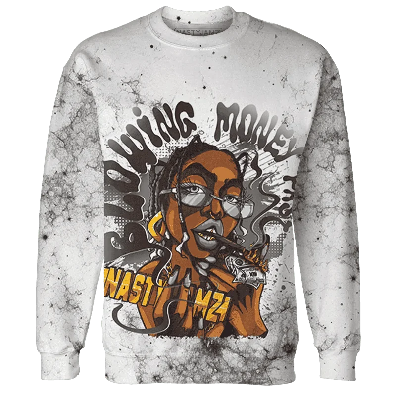 NastyJamz Low Mocha 1s Sweatshirt Match Blowing Money Fast Girl All-Over Print