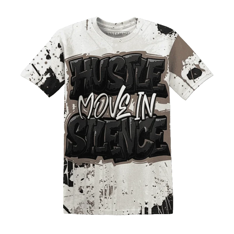 Lightweight And Breathable Unisex Wear NastyJamz Low Mocha 1s T-Shirt Match Hustle Move In Silence All-Over Print