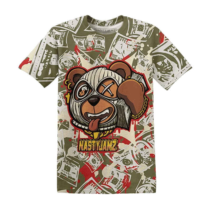 Versatile Clothing For All Genders NastyJamz Medium Olive 1s T-Shirt Match Money Motive BER All-Over Print