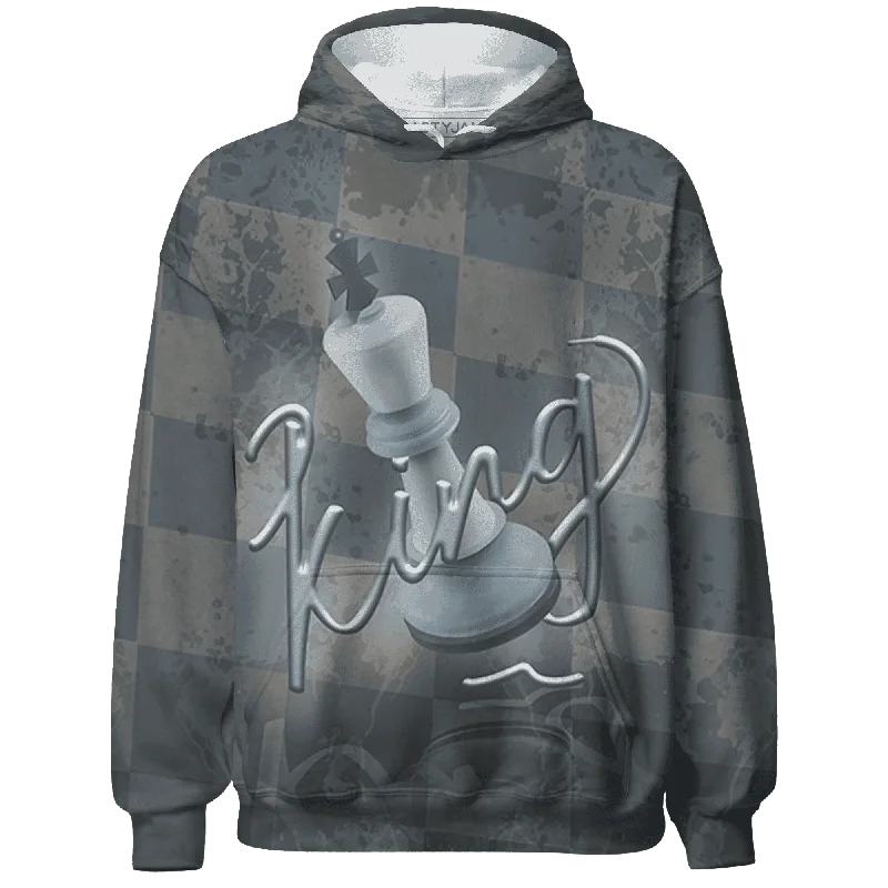 NastyJamz Mid Diffused Blue Grey 1s Hoodie Match Black King All-Over Print