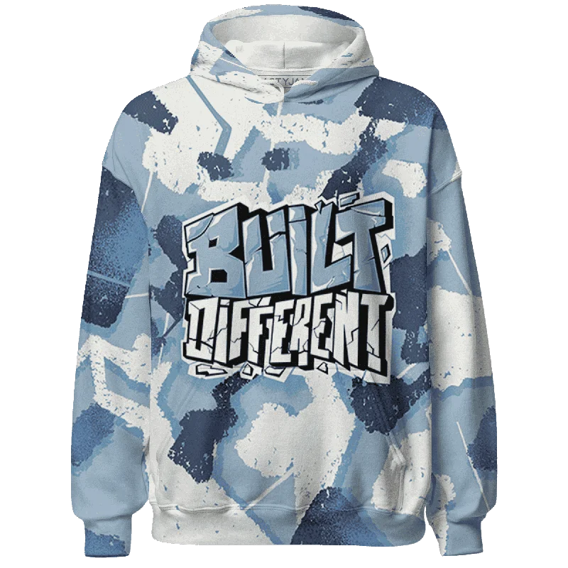 NastyJamz Mid Diffused Blue Grey 1s Hoodie Match Built Different Broken All-Over Print