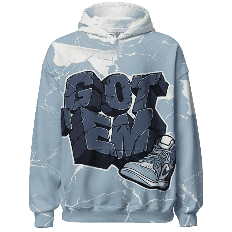 NastyJamz Mid Diffused Blue Grey 1s Hoodie Match Got Em All-Over Print