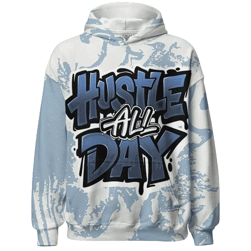 NastyJamz Mid Diffused Blue Grey 1s Hoodie Match Hustle All Day All-Over Print