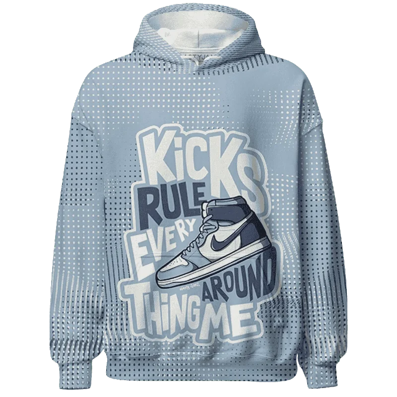 NastyJamz Mid Diffused Blue Grey 1s Hoodie Match Kicks Rule All-Over Print