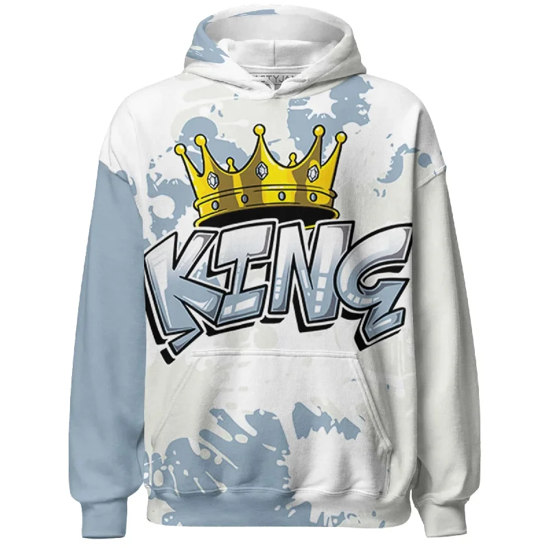 NastyJamz Mid Diffused Blue Grey 1s Hoodie Match KING All-Over Print