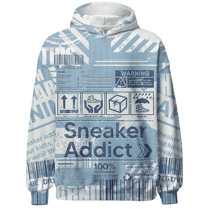 NastyJamz Mid Diffused Blue Grey 1s Hoodie Match Sneaker Addict Warning All-Over Print