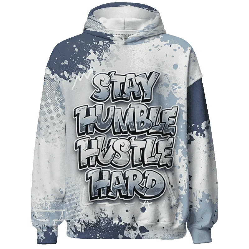 NastyJamz Mid Diffused Blue Grey 1s Hoodie Match Stay Humble Hustle Hard All-Over Print