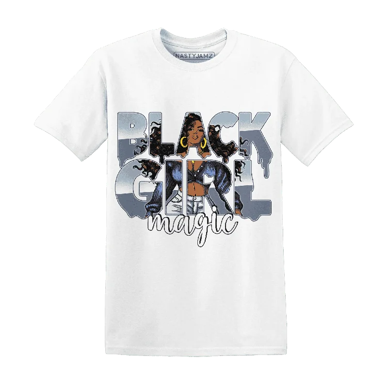 NastyJamz Mid Diffused Blue Grey 1s T-Shirt Match Black Girl Magic