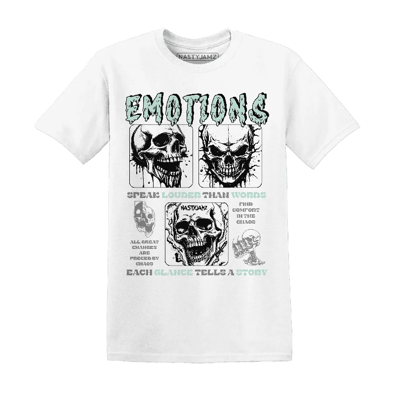 NastyJamz AF 1 Low Jade Ice White T-Shirt Match Emotions Skull