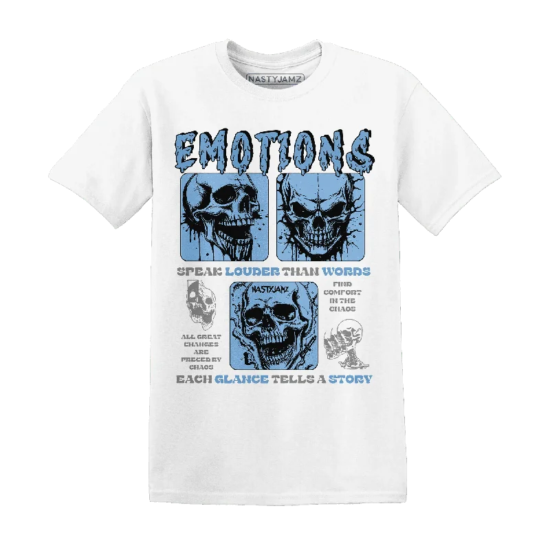 NastyJamz AM Plus Black Univercitii Blue T-Shirt Match Emotions Skull