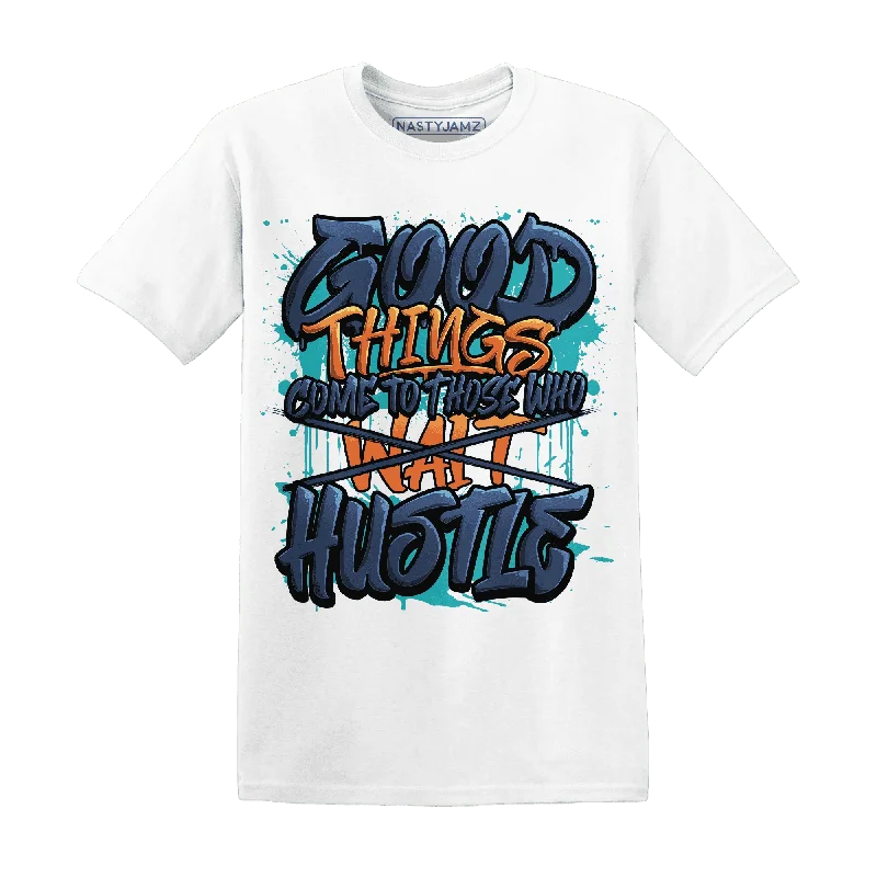 NastyJamz AM Plus Drift Midnight Navy Total Orange Dusty Cactus T-Shirt Match Good Things