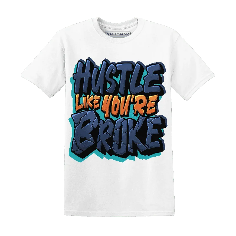 NastyJamz AM Plus Drift Midnight Navy Total Orange Dusty Cactus T-Shirt Match Hustle Like Broke