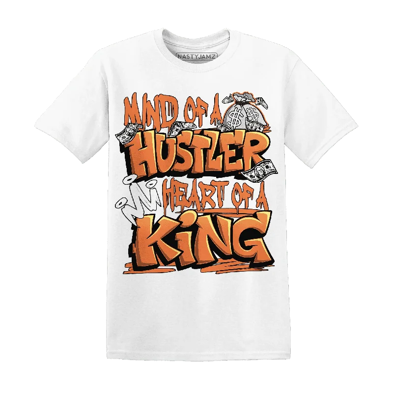 NastyJamz AM TW White Orange T-Shirt Match Hustler Heart King