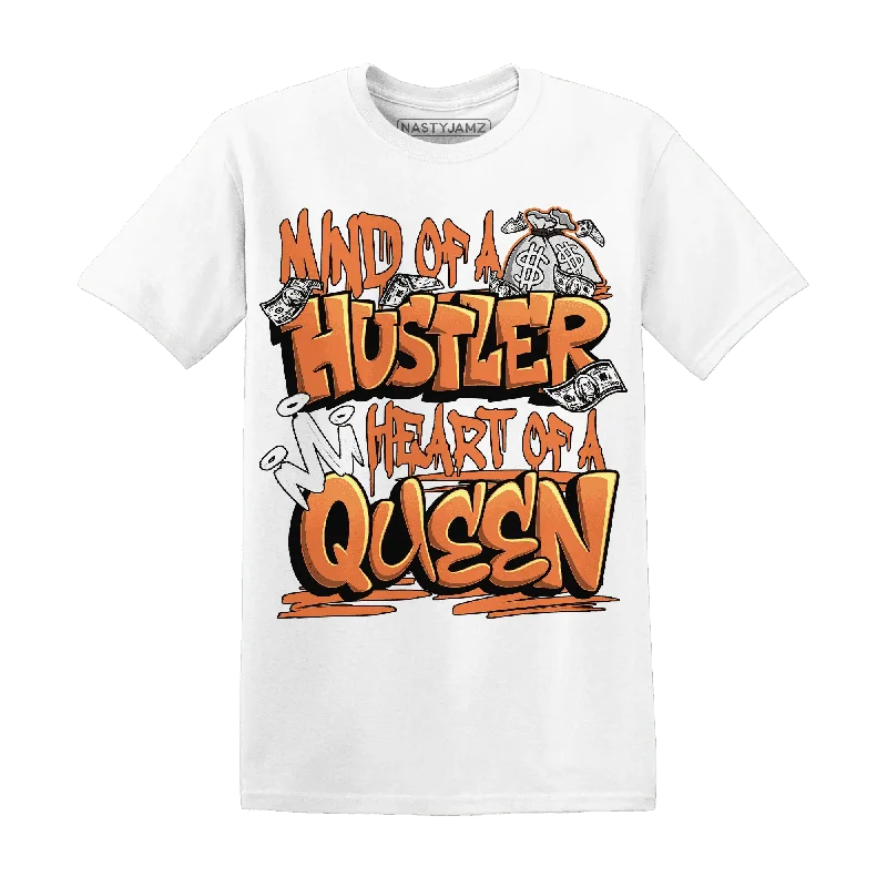 NastyJamz AM TW White Orange T-Shirt Match Hustler Heart Queen