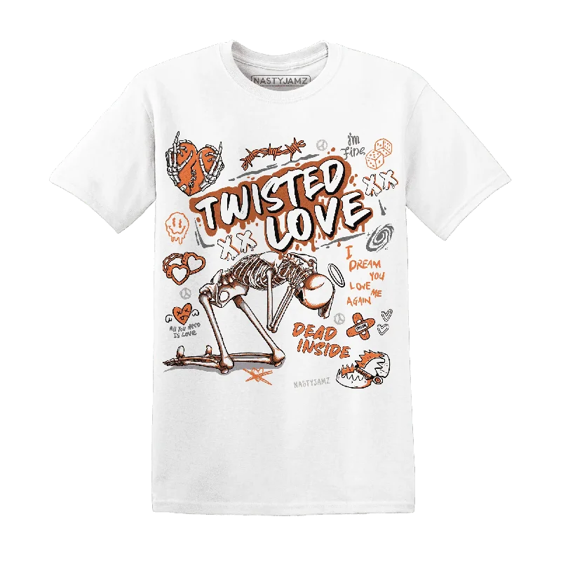 NastyJamz AM TW White Orange T-Shirt Match Twisted Love