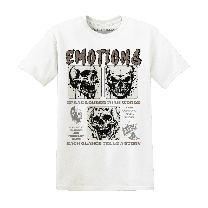 NastyJamz Low Mocha 1s T-Shirt Match Emotions Skull