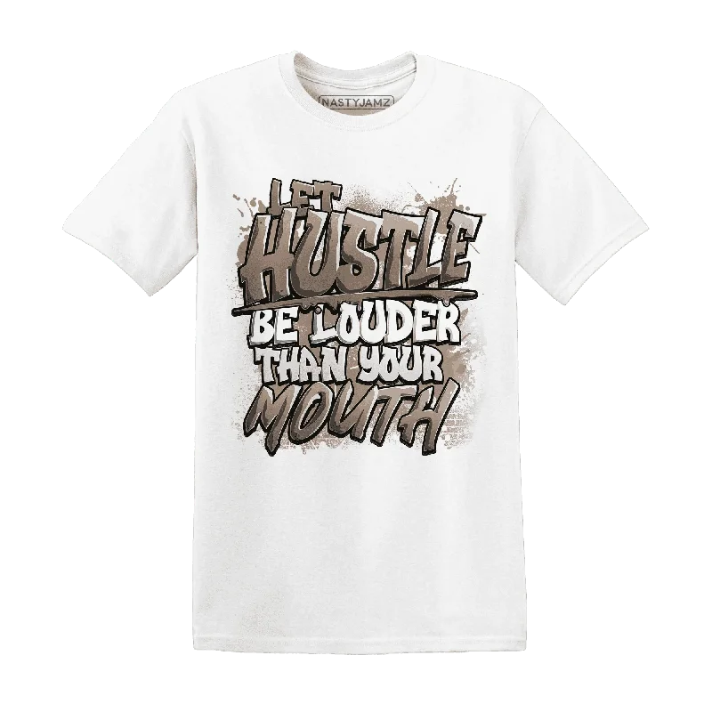 NastyJamz Low Mocha 1s T-Shirt Match Hustle Louder