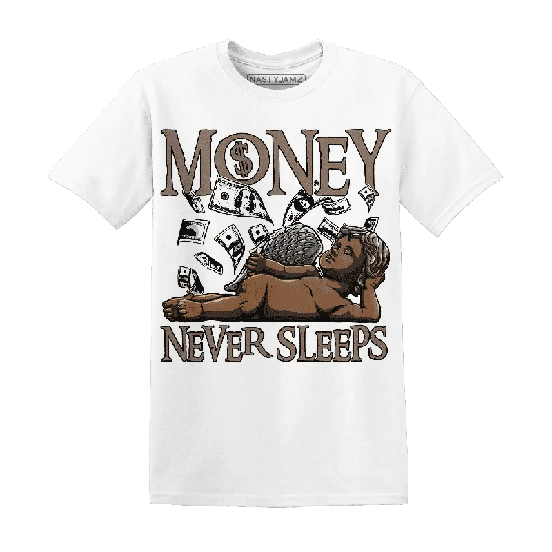 NastyJamz Low Mocha 1s T-Shirt Match Money Never Sleeps