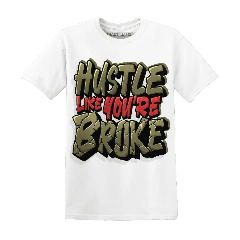 NastyJamz Medium Olive 1s T-Shirt Match Hustle Like Broke