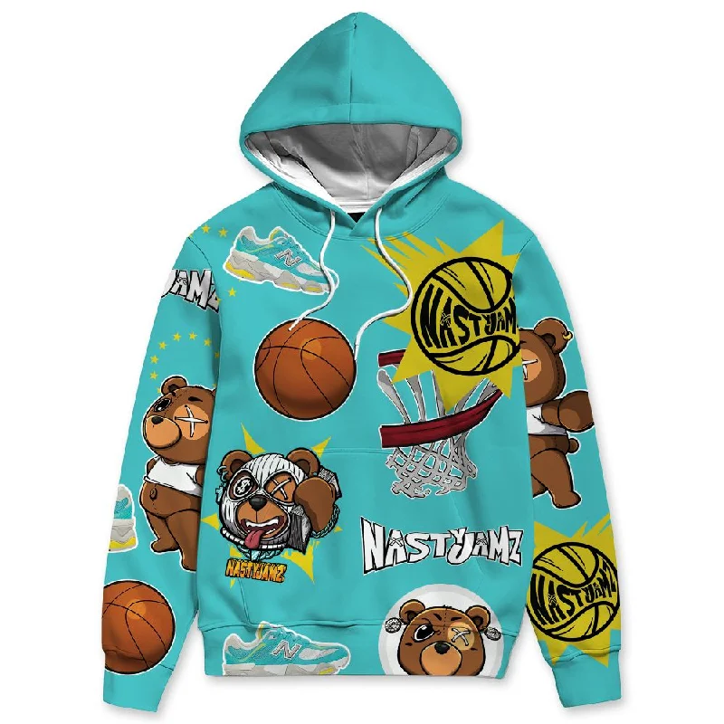 NBL Cyan Burst 9060 NastyJamz Hoodie Match BER Icon Wallpapers All-Over Print