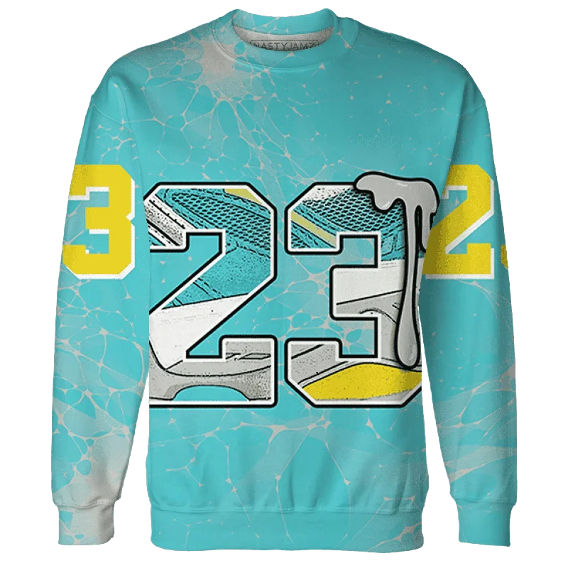 NastyJamz NBL Cyan Burst 9060 Sweatshirt Match 23 Sneaker All-Over Print